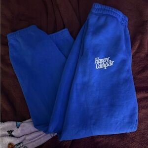 Royal blue happy camper sweatpants